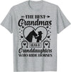 Funny Horse Lovers Grandparents Novelty Designs The Best Grandmas Have Granddaughters Who Ride Horses T-Shirt - Heather Grey