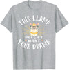 Cute Llama And Alpaca Animal Design Ideas Dieses Lama Wanna dein Drama nicht T-Shirt - Heather Grey
