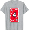 UNO Halloween Red 4" Card T-Shirt - Heather Grey