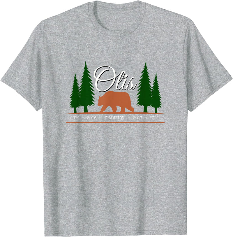 Brown Bear Lovers and Fat Grizzy Fans 2023 Otis Champion fat brown grizzly bear fan beartober week 2023 T-Shirt - Heather Grey