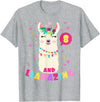 Llamazing Birthday Party Outfit Llama Lovers Llamazing 8 Years Old Girl Birthday Cute Llama Alpaca Kids T-Shirt - Heather Grey