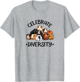 Funny Cavy Mom Love Gifts T Shirts & Hoodies Celebrate Diversity Kids Cute Wheek Merch Guinea Pig Lover T-Shirt - Heather Grey