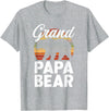 Crazy Grandpa Apparel & Gifts Fun Grandpa Animal Sunset Graphic - Grandpapa Bear T-Shirt - Heather Grey