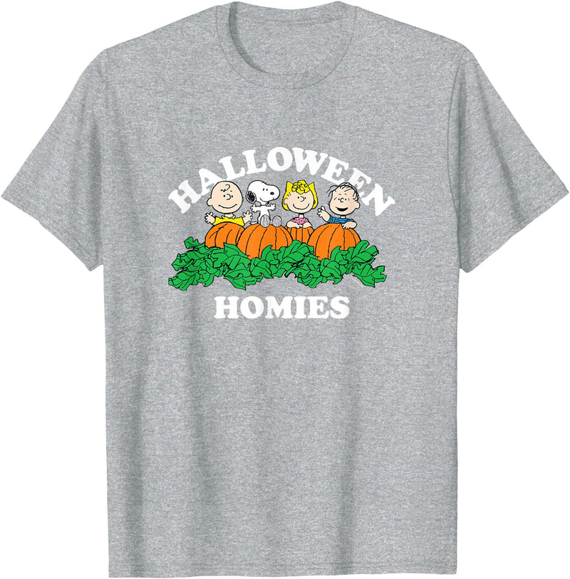 Peanuts - Halloween Homies T-Shirt - Heather Grey