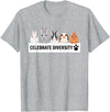 Celebrate Diversity Cute Pet Bunny for Rabbit Lovers T-Shirt in Heather Grey