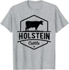 Farm and Holstein Cow for Men and Cattle Clothing Holstein Cattle - Holstein Cow for Farmers T-Shirt - Heather Grey
