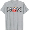 ETHRLO cow im one birthday decorations Shirts Mom Cow Print Cowboy Animal Pattern Farmer Cow Mother Mom T-Shirt - Heather