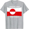 Greenlandic native heritage designs Greenland Flag, Belongs to its People, Independence Message T-Shirt - Heather Grey
