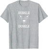 The Kilted Crow Hurkle Durkle Funny Scotland Highlands Cow Graphic T-Shirt - Heather Grey