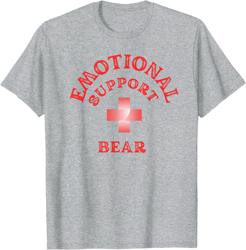 Ink’d and threads Emotional Support Bear T-Shirt - Heather Grey