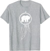 American Indian Shirts by CrushRetro Native American Dreamcatcher Bear Women Men Kids T-Shirt - Heather Grey