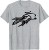 Rabbit Smoking a Pipe T-Shirt in Heather Grey
