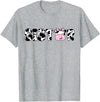 Cow Family Matching Birthday Tee For Mom Dad Kids Sister of The Birthday Boy Funny Cow Sí Family Matching T-Shirt - Heather
