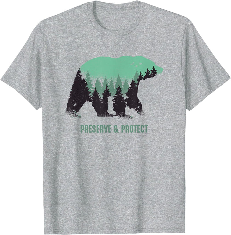Preserve & Protect National Park Bear Preserve & Protect Vintage National Park Bear T-Shirt - Heather Grey