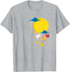Mid Autumn Festival Chinese Rabbits Lanterns to Moon T-Shirt in Heather Grey