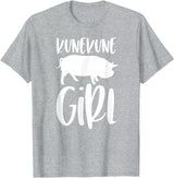 Angry Ant Graphics - Kunekune Pig Gifts Kune Kune Pig Gift for Women - Kunekune Girl T-Shirt - Heather Grey