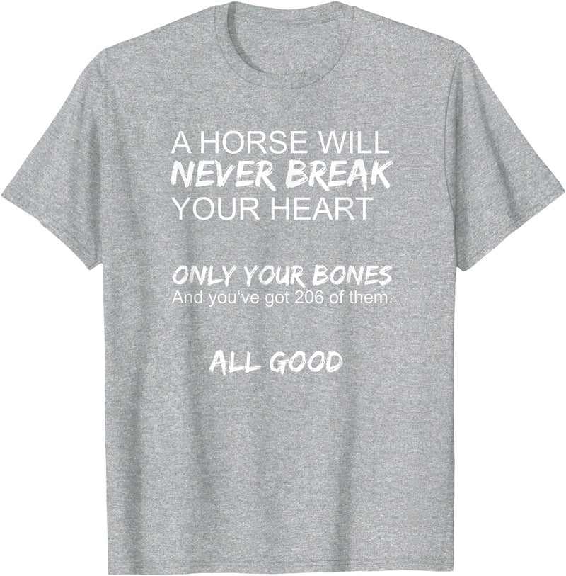 Horse Riding Gifts & Accessories Funny Horse T-Shirt - Heather Grey