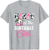 Vintage Retro Birthday Mamaw Of The Birthday Girl Farm Cow 1St Birthday Girl T-Shirt - Heather Grey