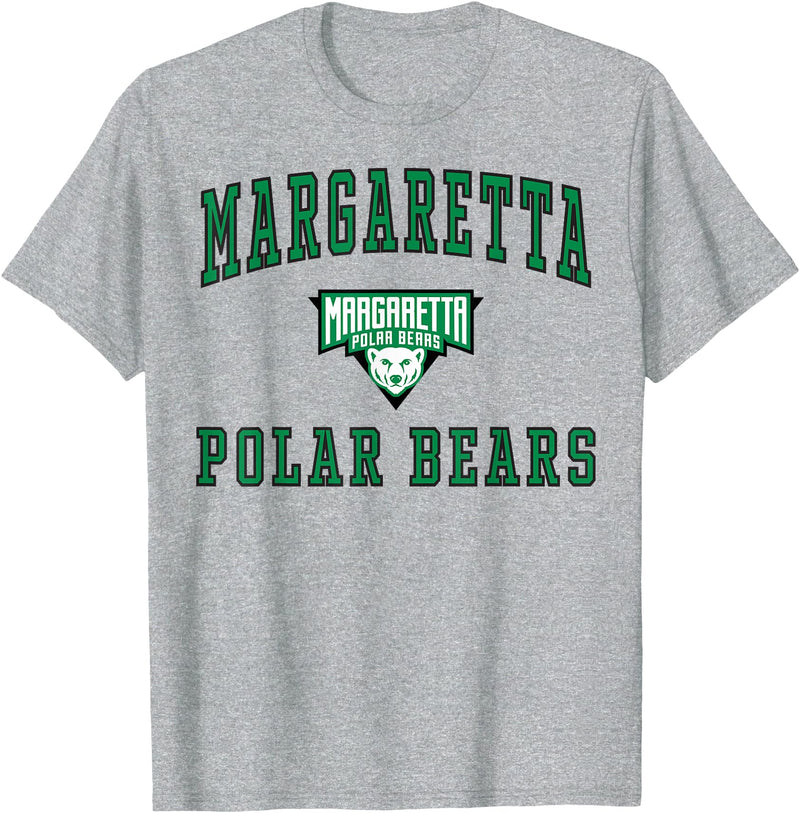 Official High School Fan Gear Margaretta High School Polar Bears T-Shirt C1 T-Shirt - Heather Grey