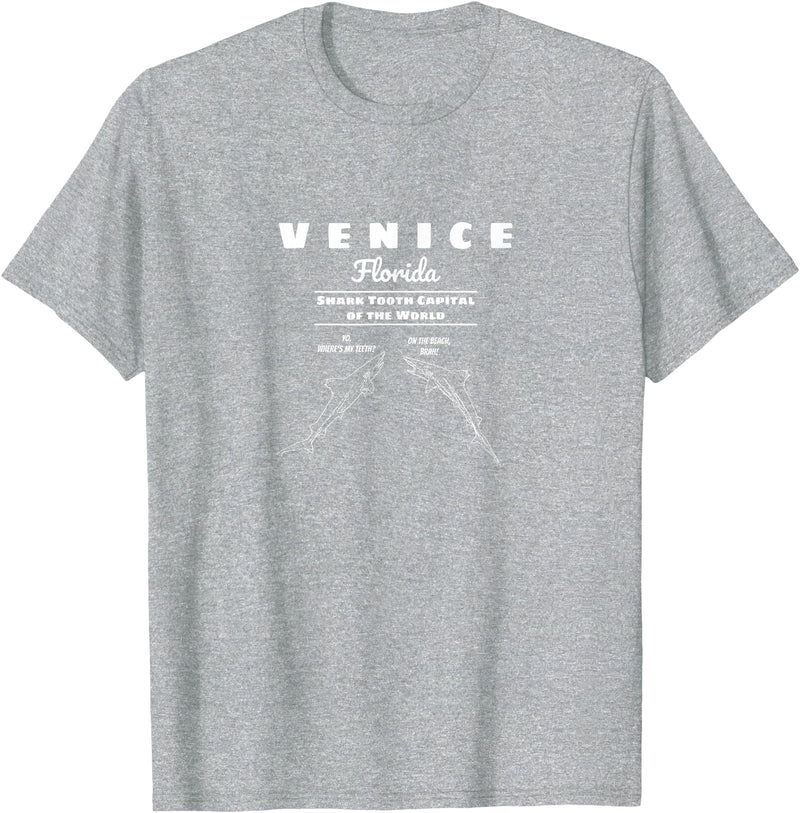 JCombs: Venice, Florida, Shark Tooth Capital T-Shirt T-Shirt - Heather Grey