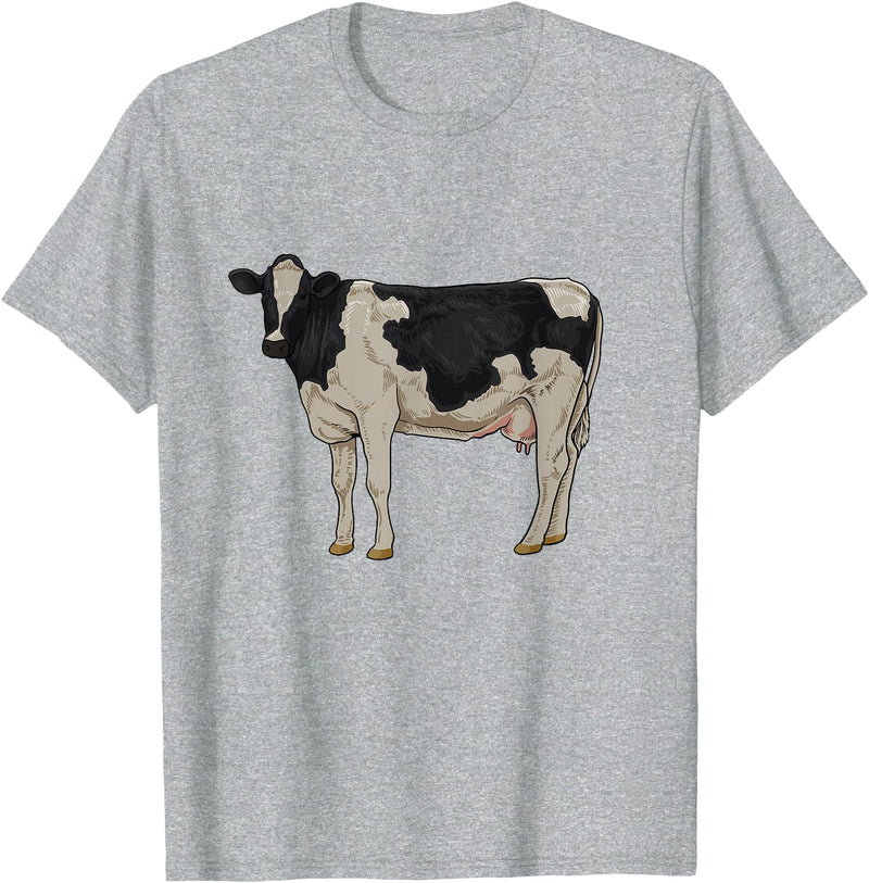 Cows and cattle Drawing of a Holstein cattle T-Shirt - Heather Grey