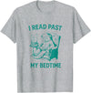 Insightsy I Read Past My Bedtime Vintage Funny Teddy Bear Graphic Tees T-Shirt - Heather Grey