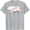 Nana Shirts By No1 Tees Nana Bear Shirt - Nana Bear Water Color Flower Grandma T-Shirt - Heather Grey
