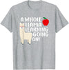 SOMMAS TEACHER A Whole Llama Learning Going on Funny First Grade Teacher T-Shirt - Heather Grey
