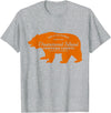 Crane Street Design Drummond Island Bear - T T-Shirt - Heather Grey