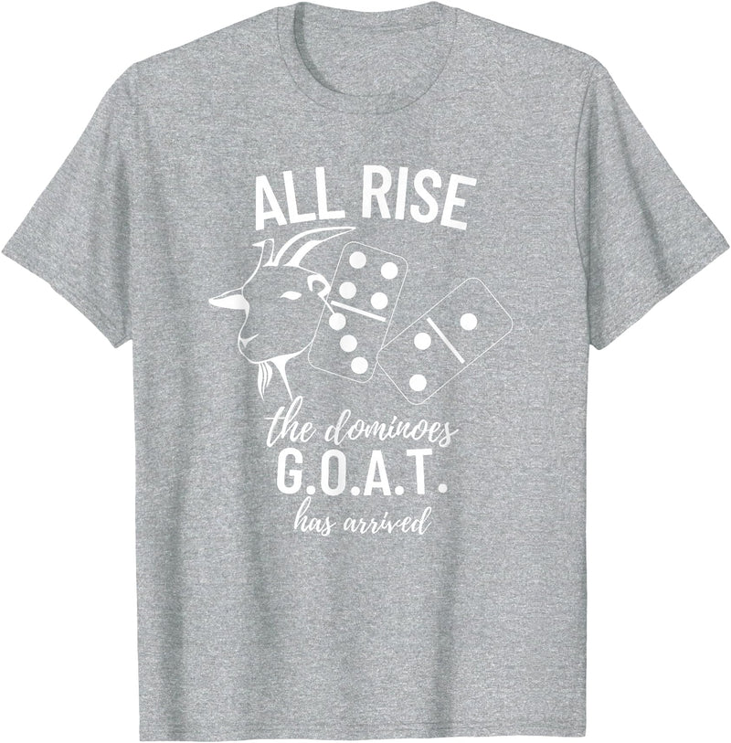 Dominoes Uniform Apparel Dominoes G.O.A.T All Rise Champ - Dominoes T-Shirt - Heather Grey