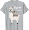 Llama Pajamas GA Cute Pajama Llama Bed Time T-Shirt Llama Pajama T-Shirt - Heather Grey