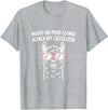 Pun Llama Animal Math Teacher Math No Prob llama Alpaca My Calculator Funny Pun Teacher T-Shirt - Heather Grey