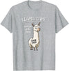 Cute Cartoon Llama Mama Gifts T Shirts & Hoodies Funny Mens Womens Kids Llama Game Don't Look At The Llama T-Shirt - Heather Grey
