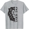 Lions international We Serve Lions outfits We Serve Lions Vintage Lions Club International T-Shirt - Heather Grey