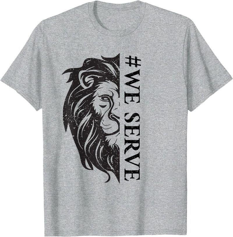 Lions international We Serve Lions outfits We Serve Lions Vintage Lions Club International T-Shirt - Heather Grey