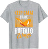 Buffalo Wings Fried Chicken Hot Wing Sauce T-Shirt - Heather Grey