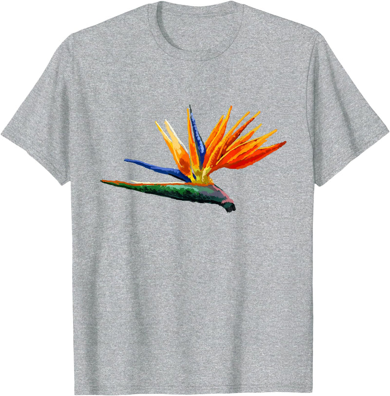 DDD Flowers Bird of Paradise Flower T-Shirt - Heather Grey