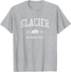 Jim Shorts Glacier National Park T-Shirt Vintage Sports Design Tee T-Shirt - Heather Grey