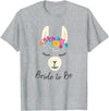 Gym is Bae Llama Bride to Be Wedding Bridal Shower Alpaca T-Shirt - Heather Grey