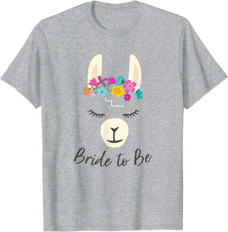 Gym is Bae Llama Bride to Be Wedding Bridal Shower Alpaca T-Shirt - Heather Grey