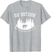 Explore Tees Go Outside Worst Case Scenario A Bear Kills You Explorer Tee T-Shirt - Heather Grey