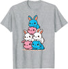Rabbit Trans Sexual Flag Pride Month Cute Rabbit LGBTQ T-Shirt in Heather Grey