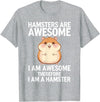 Cute Hamster Design for Men Women Kids Animal Hamster Lover T-Shirt - Heather Grey
