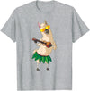 Llama Ukulele Luau TShirt Cute Gifts Llama Ukulele Luau Cute Funny Cool Hawaii Alpaca Gift T-Shirt - Heather Grey