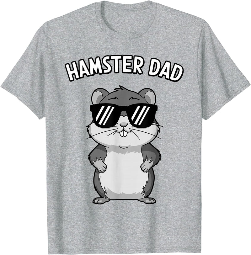 Funny Hamster Design for Men Dad Boys Animal Hamster Lover T-Shirt - Heather Grey