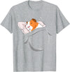 Cavy Lover Sleepy Pajama PJ Accessories Clothes Sleeping Guinea Pig Lover Owner Stuff Napping Cavy Piggy T-Shirt - Heather Grey