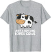 Funny Cow Lover Gifts Just a Boy Who Loves Cows T-Shirt - Heather Grey