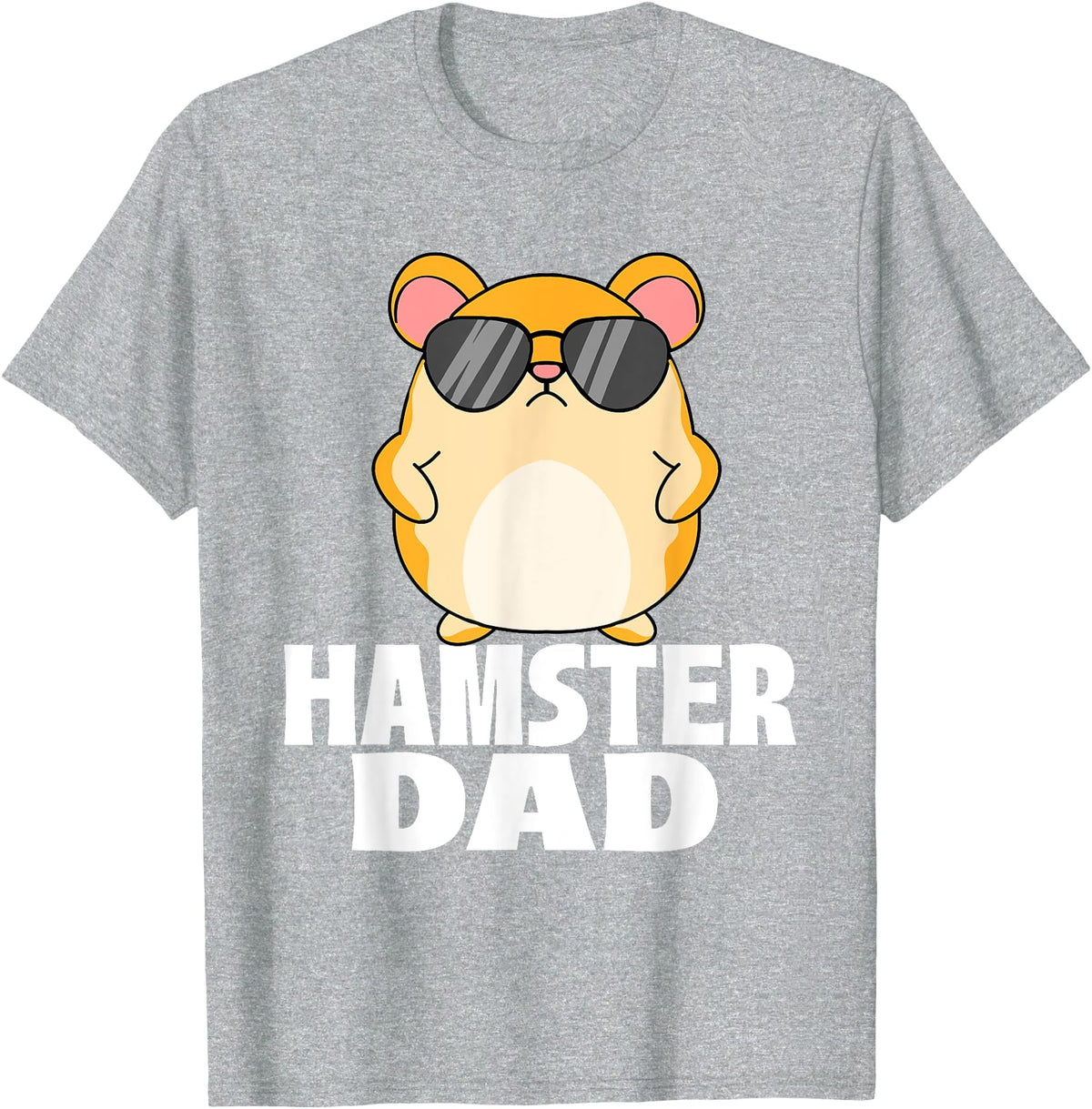 Hamster Dad - Father's Day Animal Whisperer Rodent Lover T-Shirt - Heather Grey