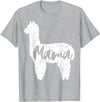 Happy Mothers Day Shirt Cute Gift Ideas Cute Proud Mama Llama Alpaca Happy Mothers Day Gift Shirt T-Shirt - Heather Grey