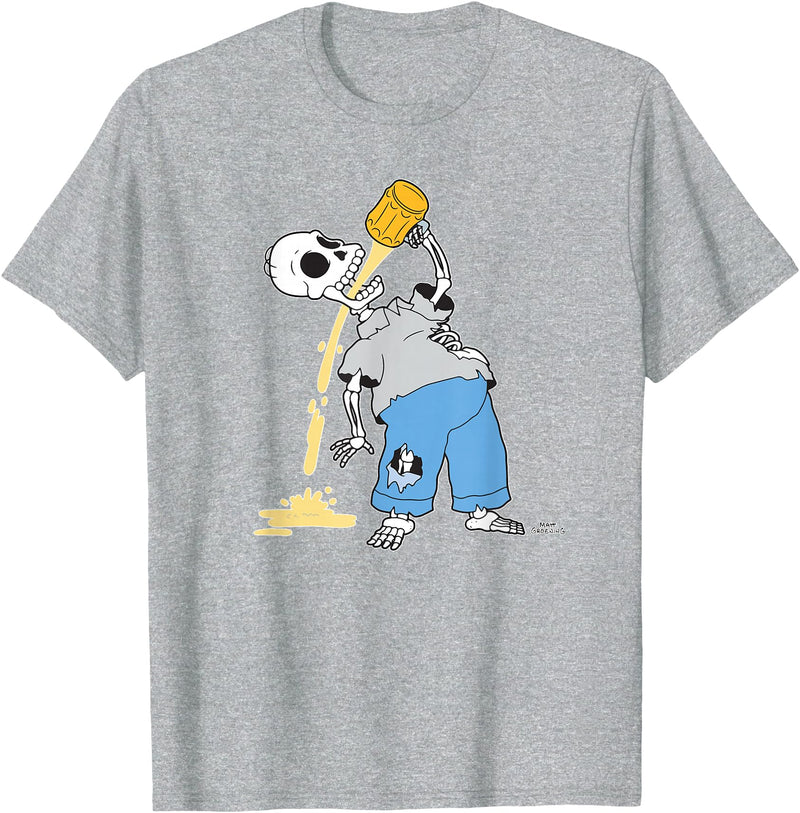 The Simpsons Homer Skeleton Beer Treehouse of Horror T-Shirt - Heather Grey